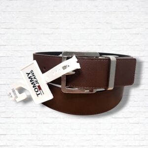 Tommy Hilfiger Reversible Brown/Black Leather Belt Size L Men's NWT